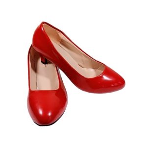 Beautiful Red Feifan Patent Leather Heels